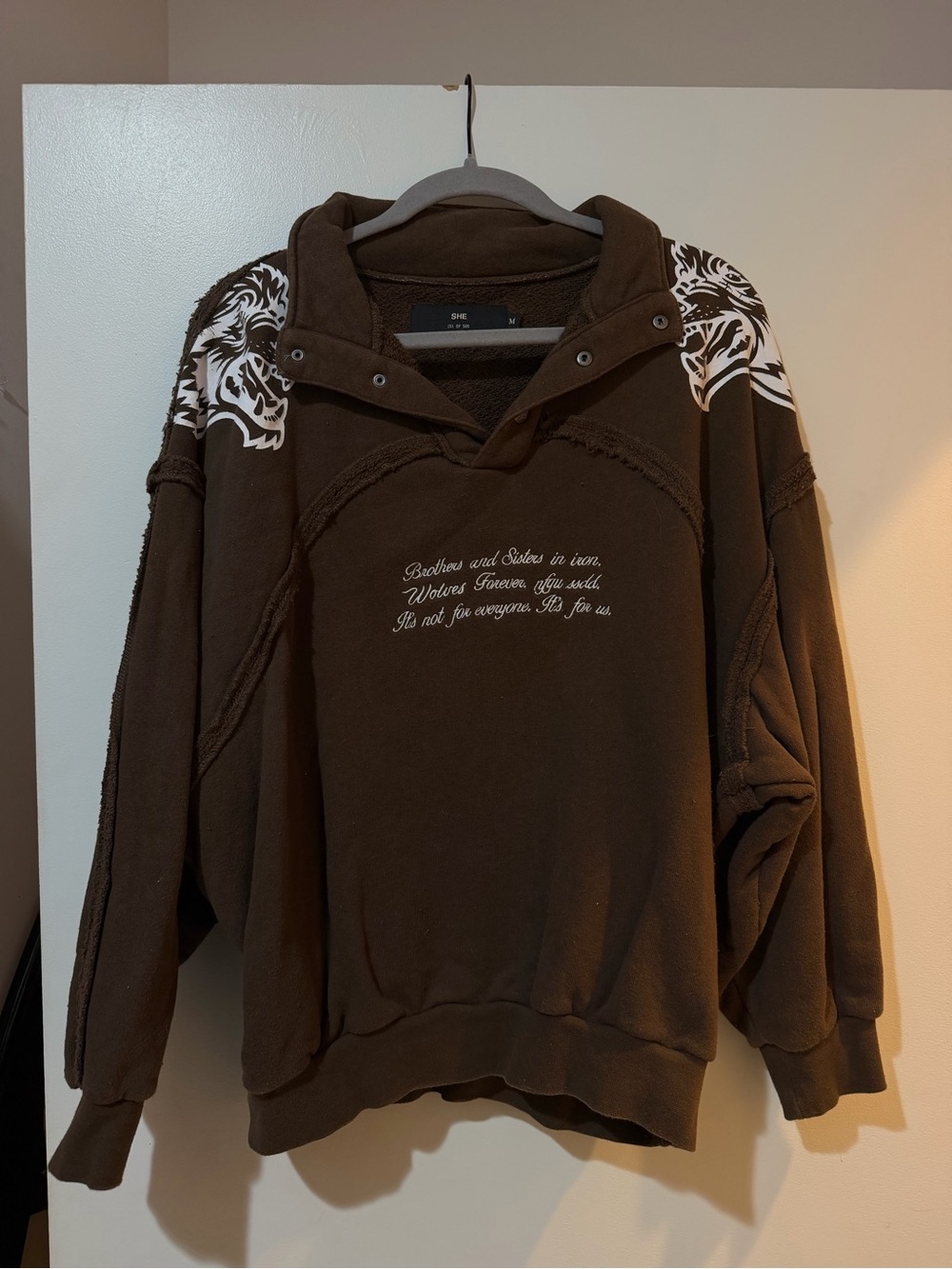 Darc Sport brown "She Dual Tyler" mockneck sweater